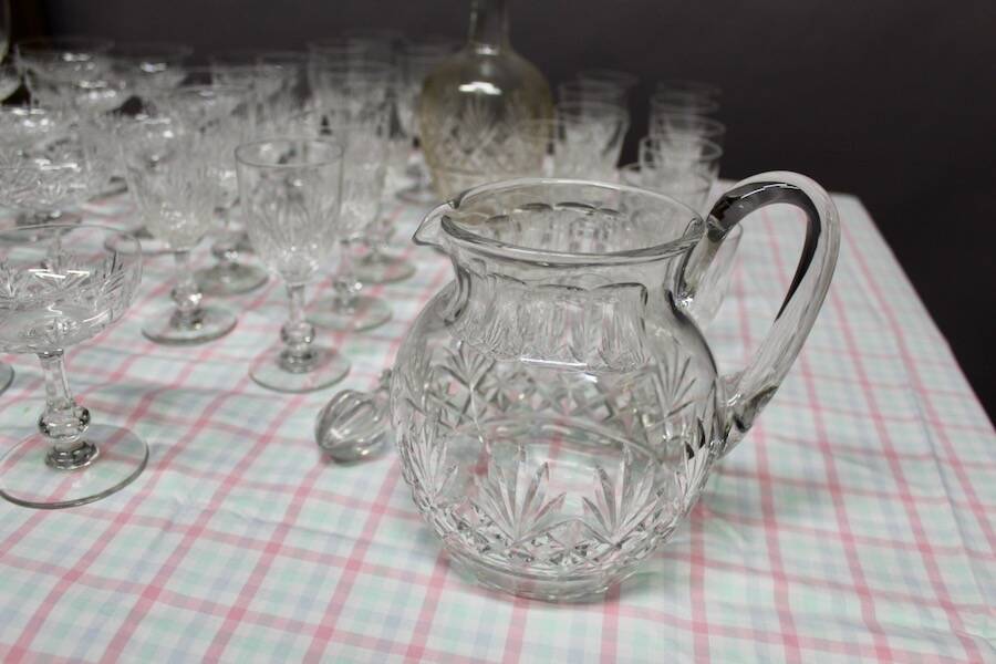 Crystal glass service Saint Louis Model MASSENET 54 pieces