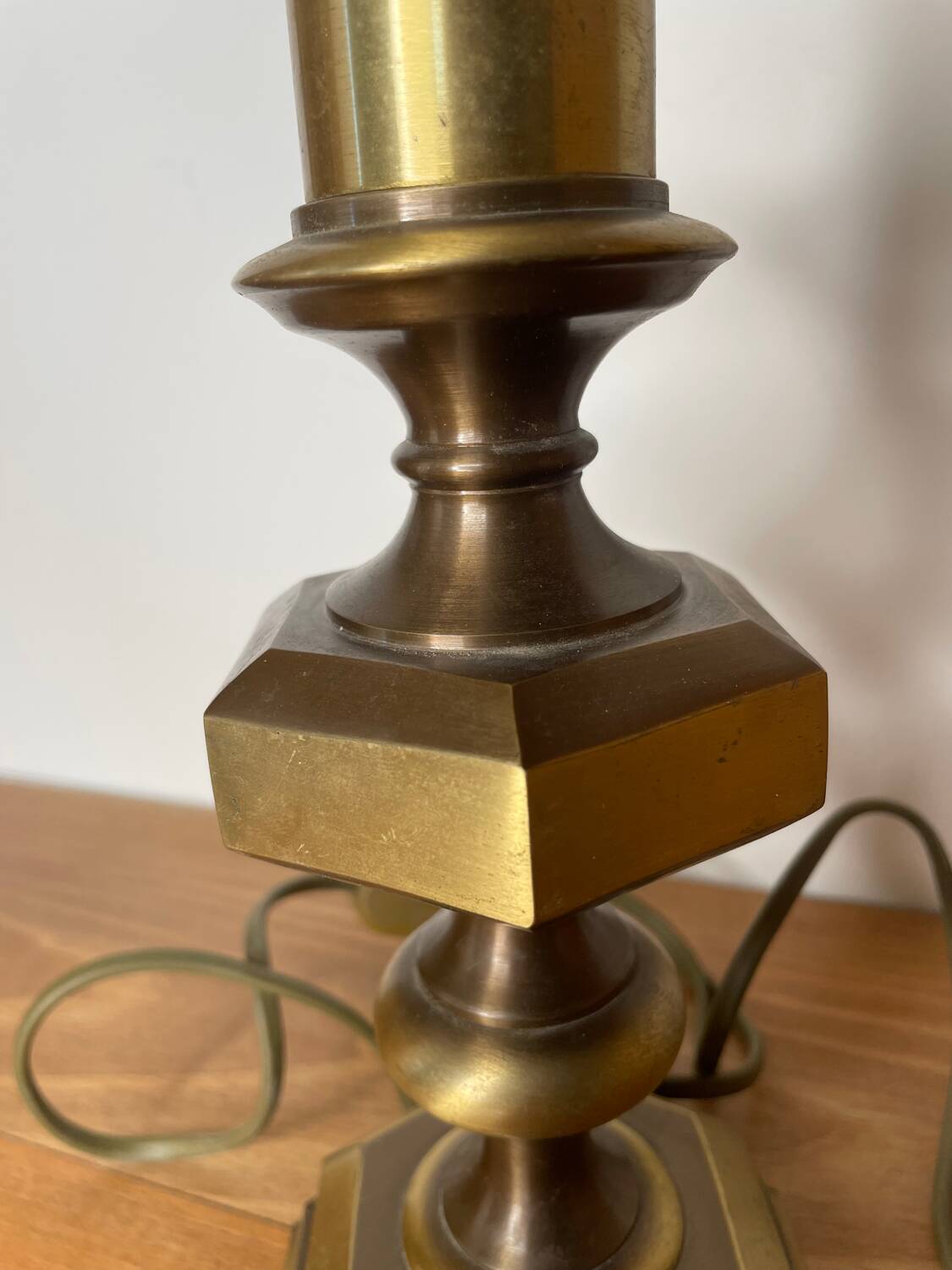 Antique brass lamp base