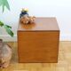 Large wooden box with brass handles