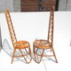 Set of two differents rattan garden chairs by Vittorio Bonacina, 1950s