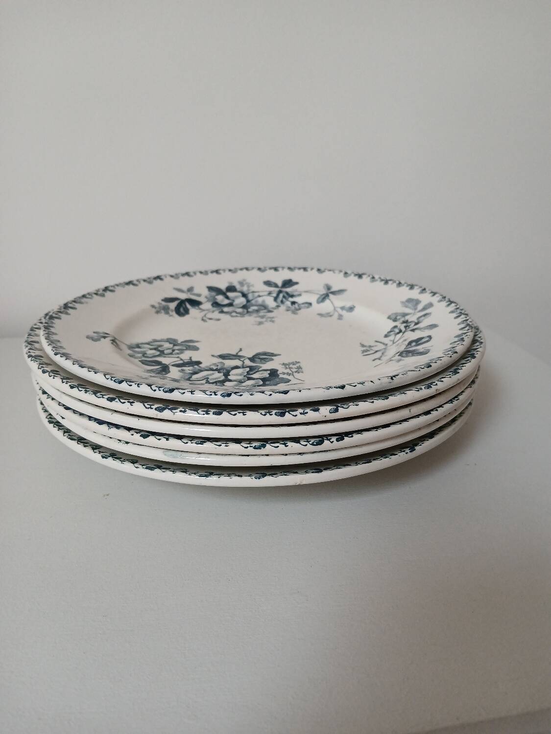Set of 6 Terre de Fer plates, Acacia model