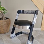 Set of 4 black cantilever chairs – Italian design from the 1970s