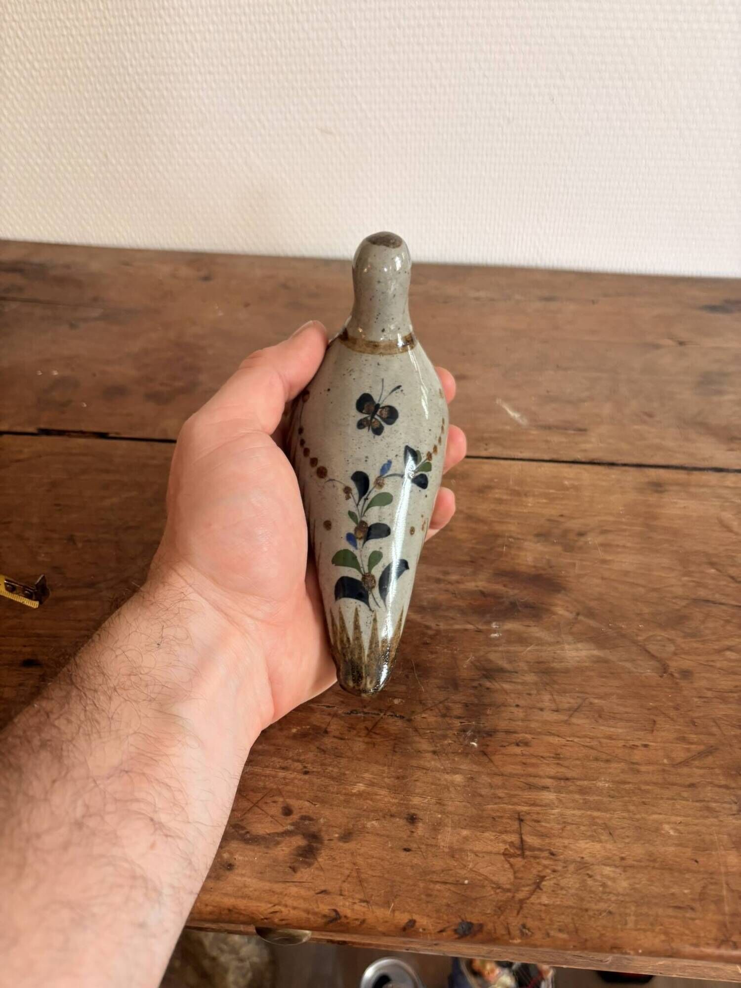 Bird sculpture Enamelled stoneware Canelo Petatillo Tonala Jalisco Mexico
