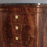 Chiffonnier en ronce d’acajou, époque Restauration – Début XIXe