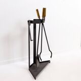 Afra & Tobia Scarpa Style Fire Tool Set - 3 Pieces & Stand