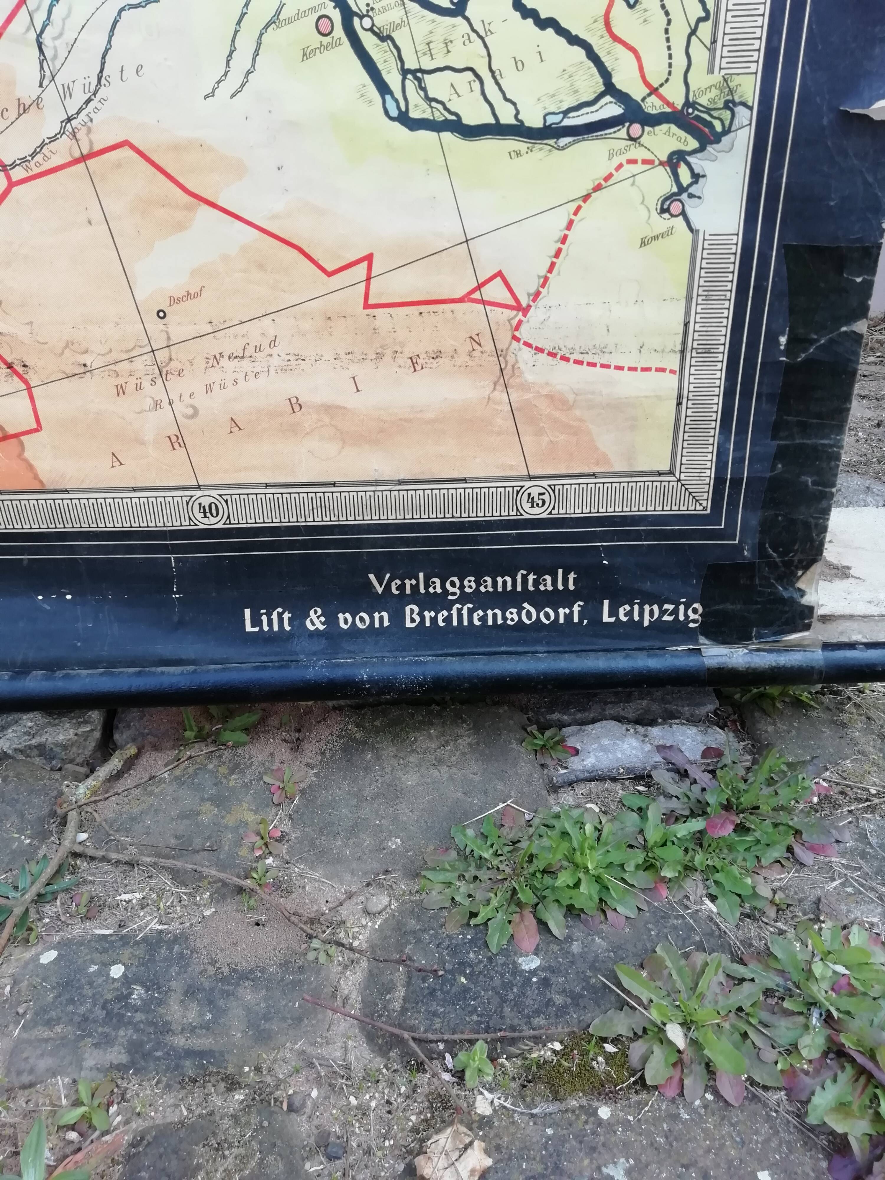 German School Map 1940-41 220x220cm