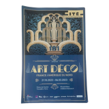 Original poster of the Art Deco exhibition France-America