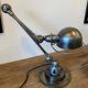 Jieldé lamp with 2 arms, 40+25cm industrial graphite, Jean Louis Domecq 1950.