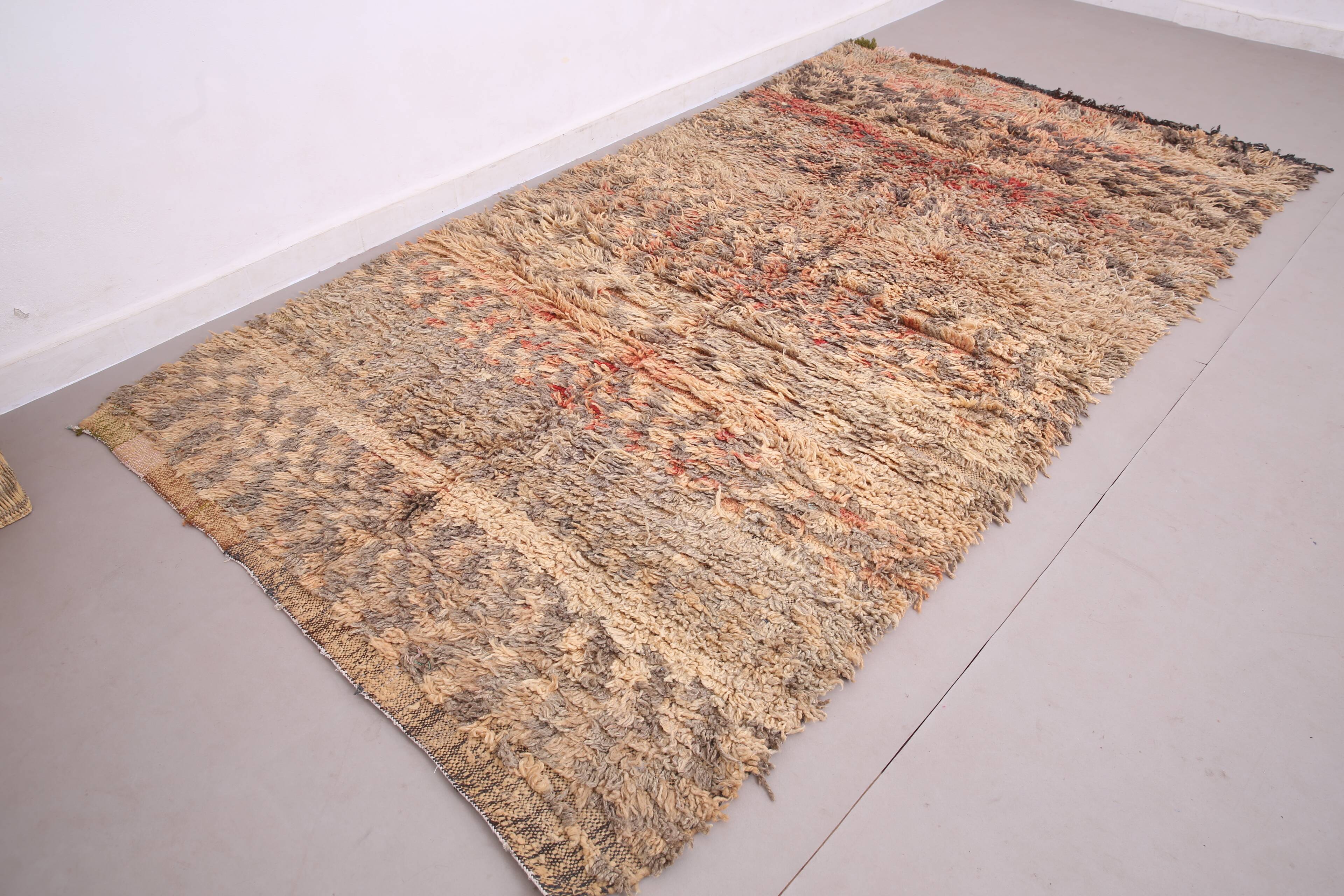 Shag Vintage Moroccan Rug 166 x 318 cm - Old Berber Wool rug handmade