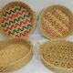 Set Basket natural fiber and raffia / vintage / africa