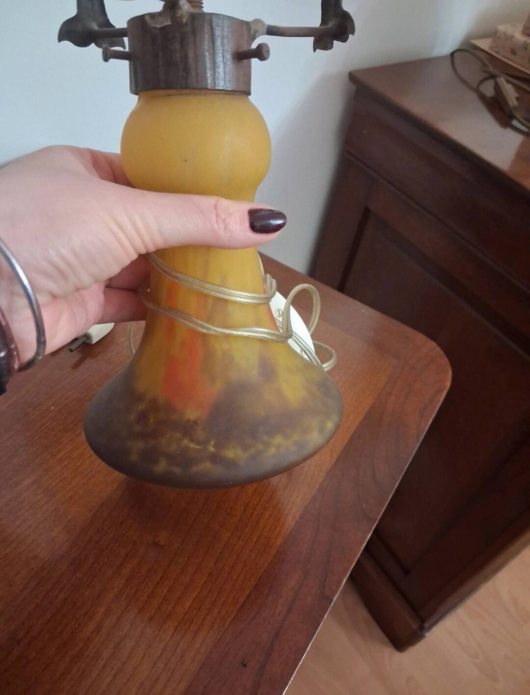 Pied de lampe Muller Frères authentique TBE