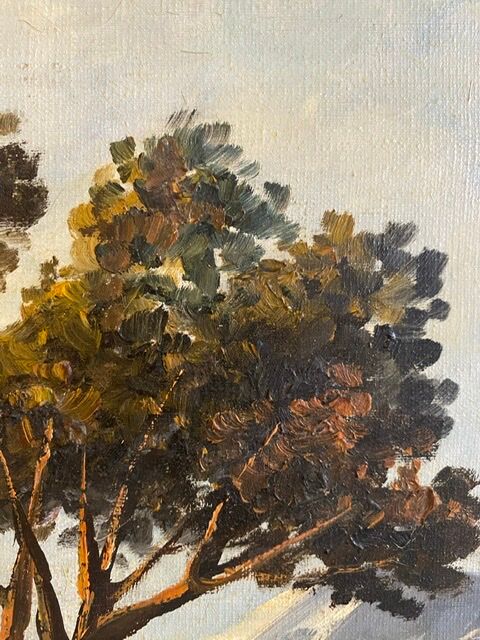 Old painting, Marine, the Riviera , signed 50/60