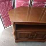Corner TV cabinet in solid cherry