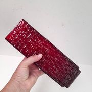 Brutalist glass vase by Emil Funcke for Gral Glass