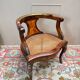 Louis XV style marquetry office chair, 19th century.