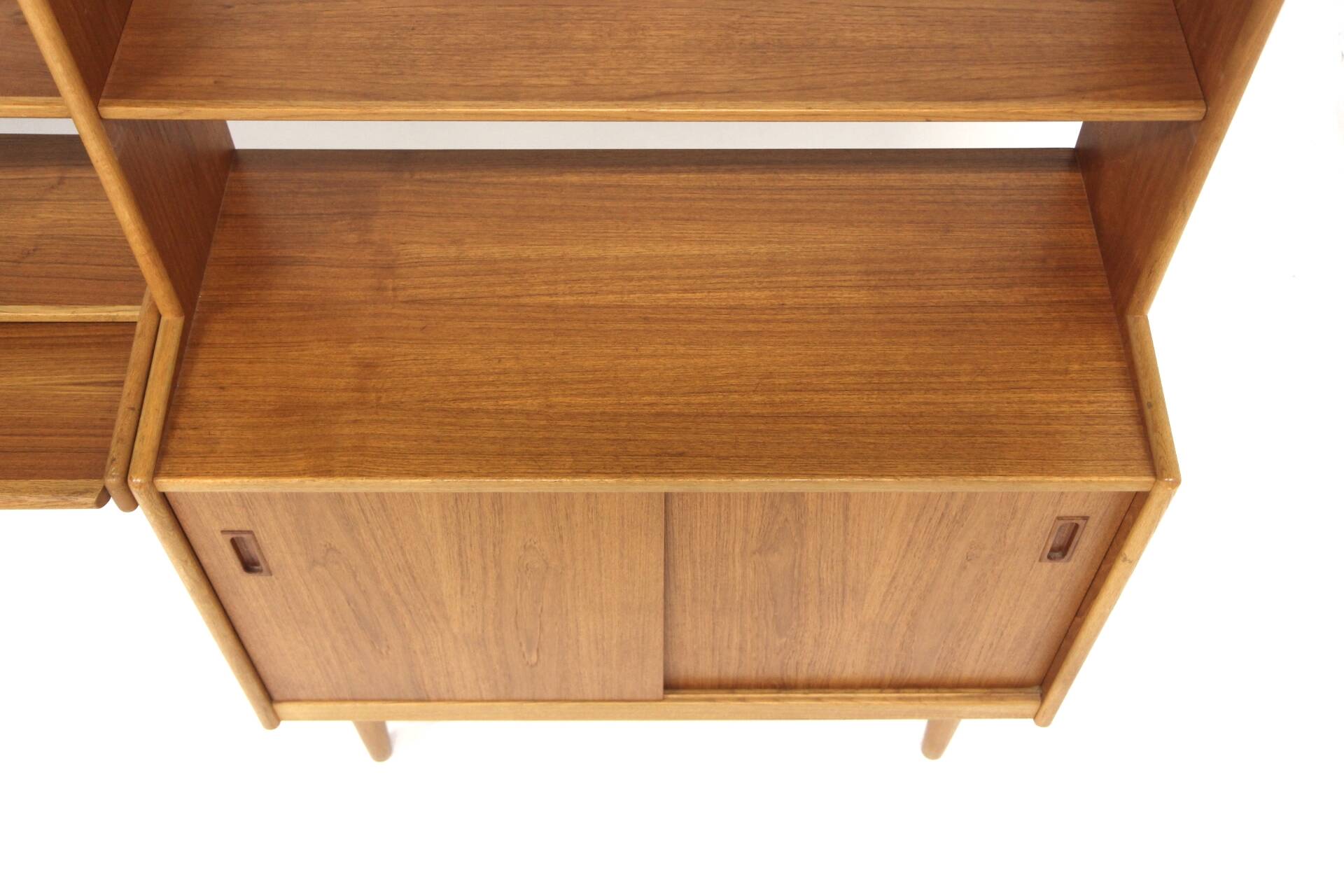 Scandinavian "Triple" teak bookcase, Breo, Oderljunga, Sweden, 1960