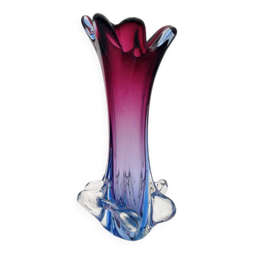 Large Vase Fratelli Toso Sommerso Polychrome 34cm 2.66kg Design
