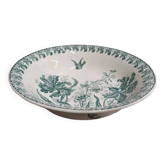 Old large salad bowl Moulin Des Loups & Hamage Orchidée