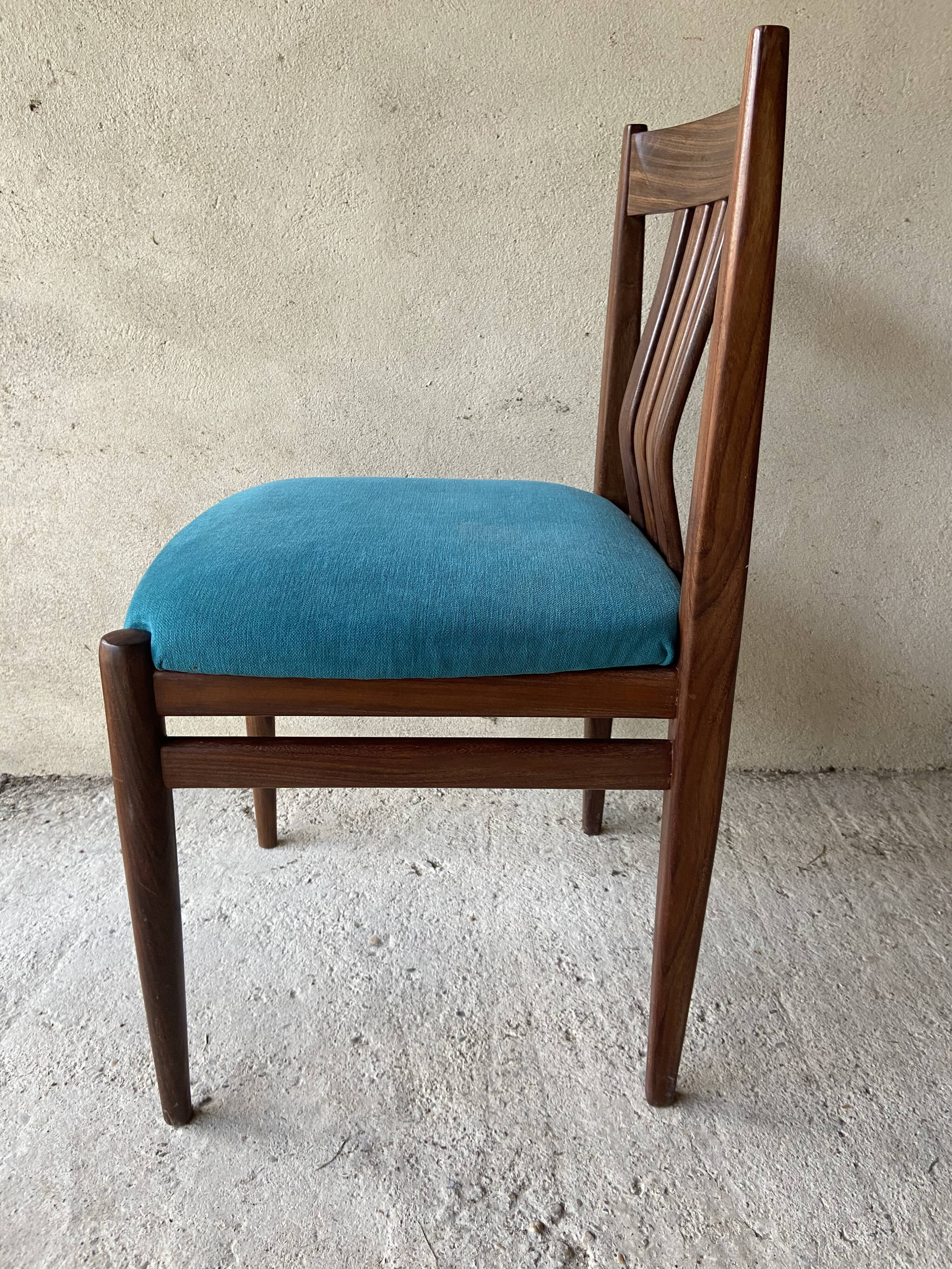 6 Scandinavian teak chairs 1960