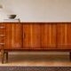 Enfilade Violetta polonaise en acajou, années 60-70