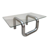Vintage Italian design tube coffee table 1980
