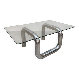 Vintage Italian design tube coffee table 1980