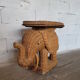 End of sofa in the shape of an elephant in rattan in the taste of Viva Del Sud 1970