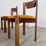 Set of 4 Scandinavian style chairs Girsberger 70s vintage solid wood