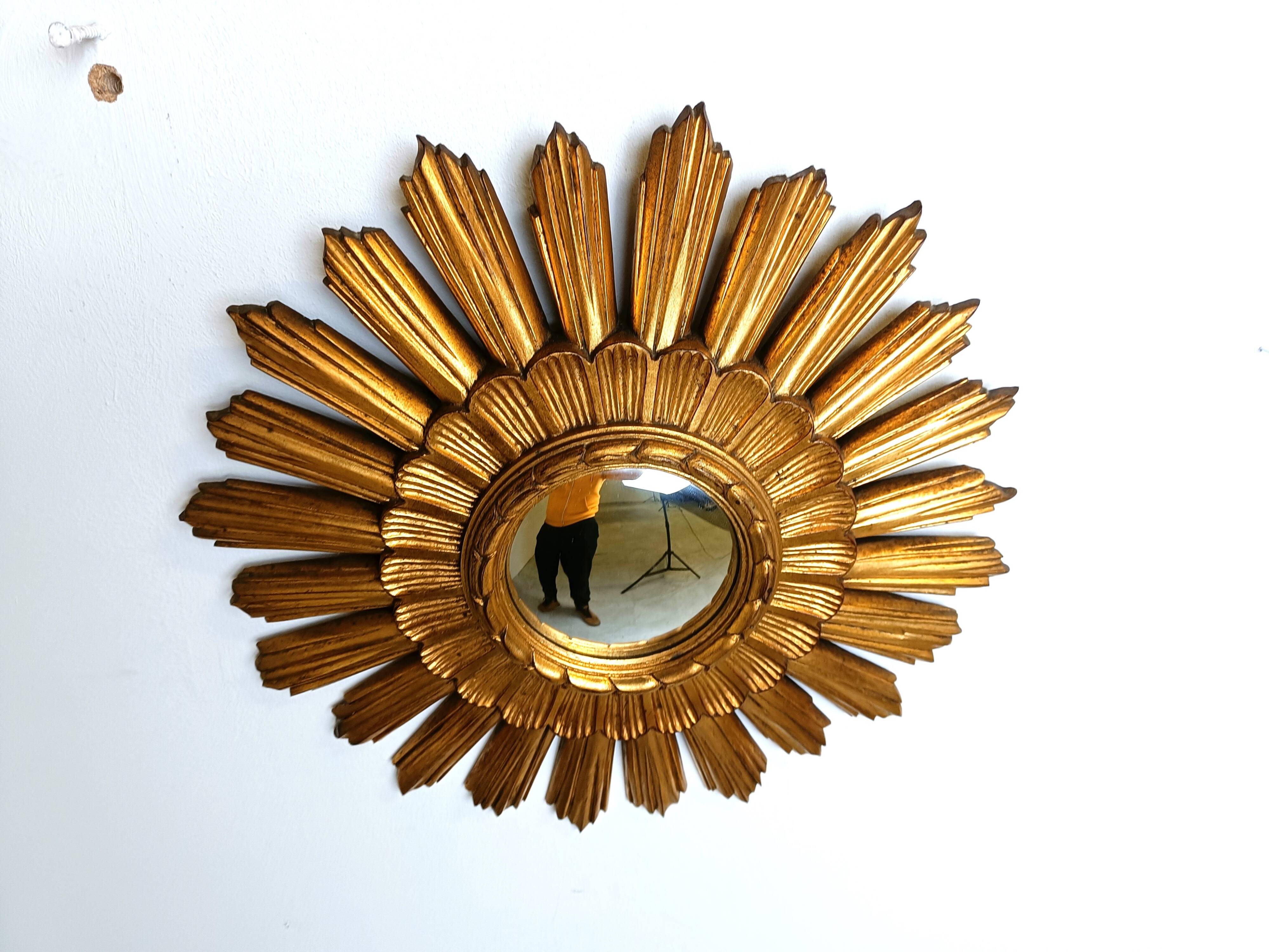 Vintage sunburst mirror, 1960s