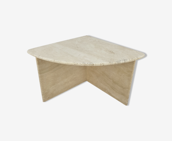 Table basse en travertin, années 1980 d