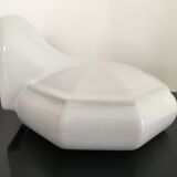 Lot of 3 appliques in white faience