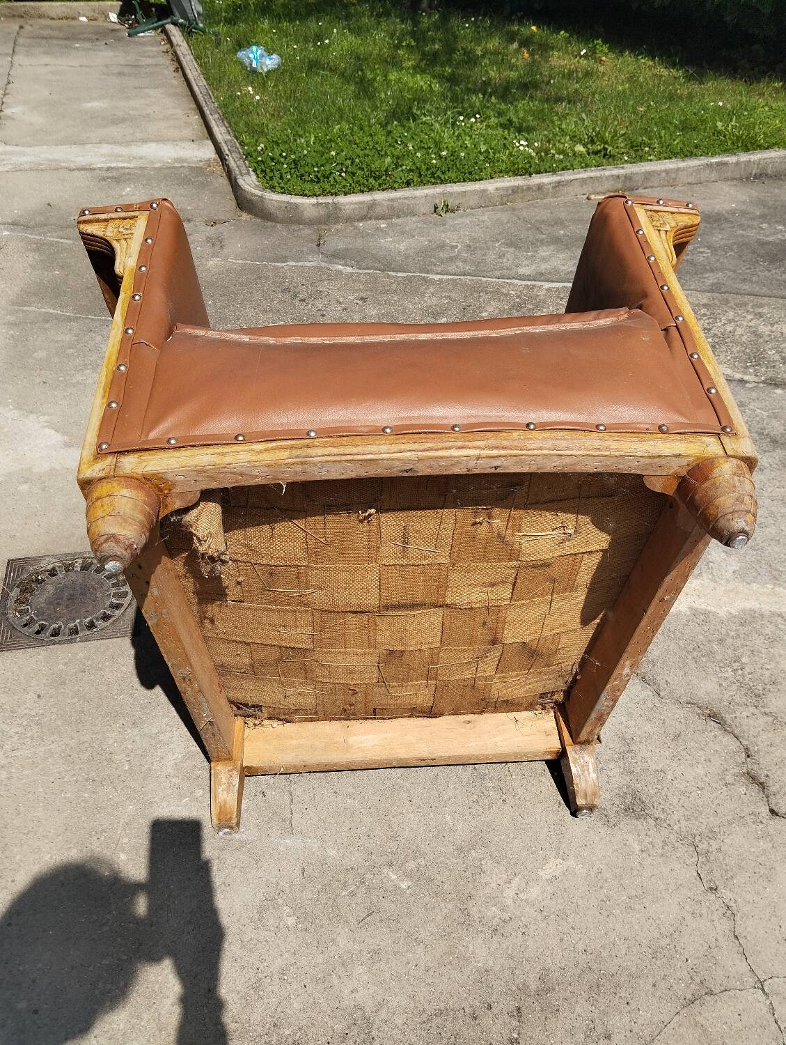 Art Deco armchair in skai