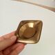Vintage designer ashtray in solid gold brass