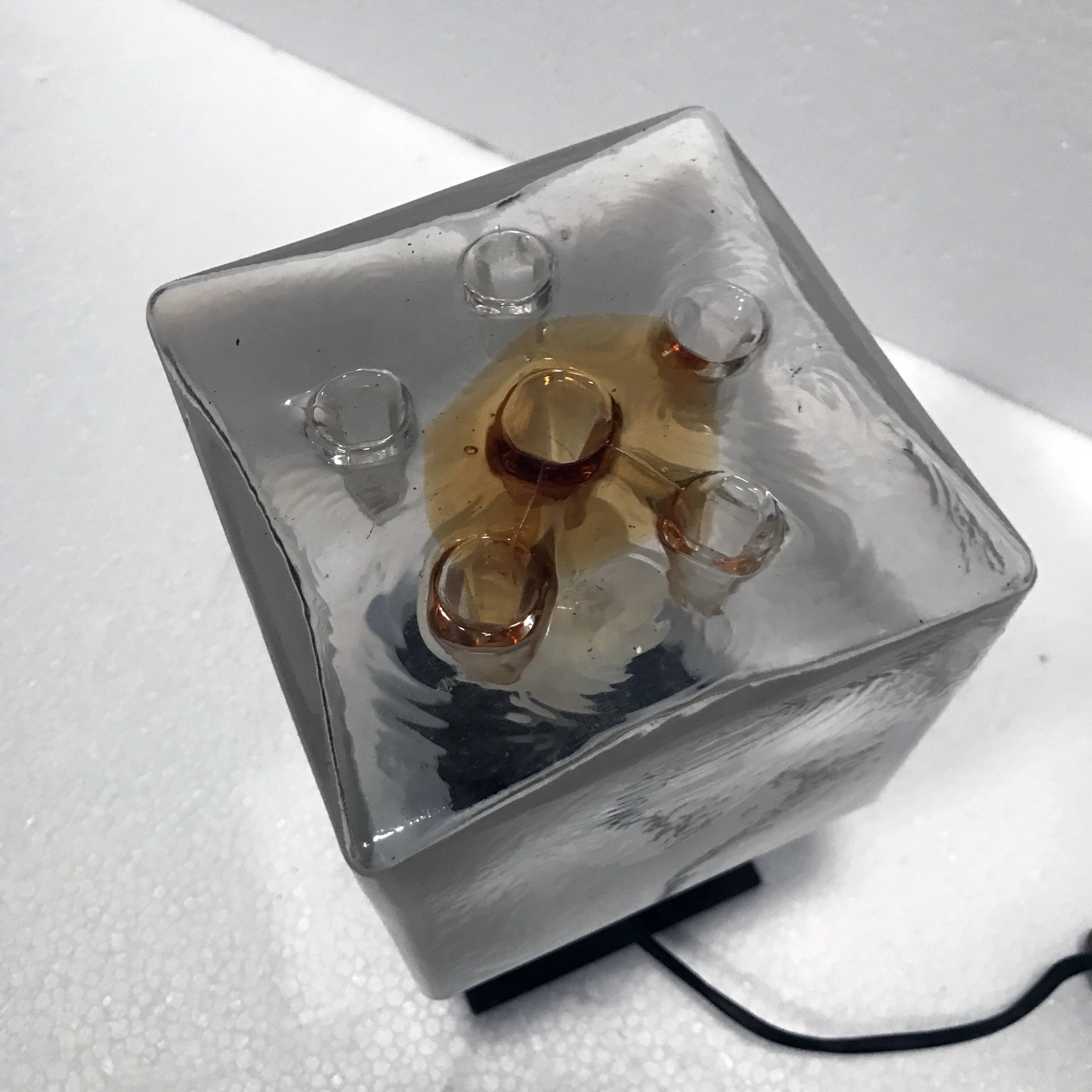 Vintage Bedside Lamp • Cubic • Gaetano Sciolari • 1969