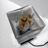 Vintage Bedside Lamp • Cubic • Gaetano Sciolari • 1969