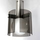 Veca, Italian vintage glass and chrome chandelier