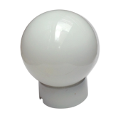 Glass and porcelain globe wall lamp
