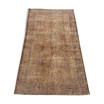 Modern home brown oushak rug 114x207, rugs for bedroom -turftan vintage rug