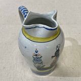 Quimper HR earthenware pitcher from the early 20th century