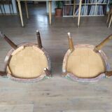 Louis XVI chairs in mahogany and solid walnut