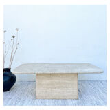 Travertine coffee table
