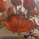 Lustre Vangelis Danai en albâtre et laiton avec 2 appliques