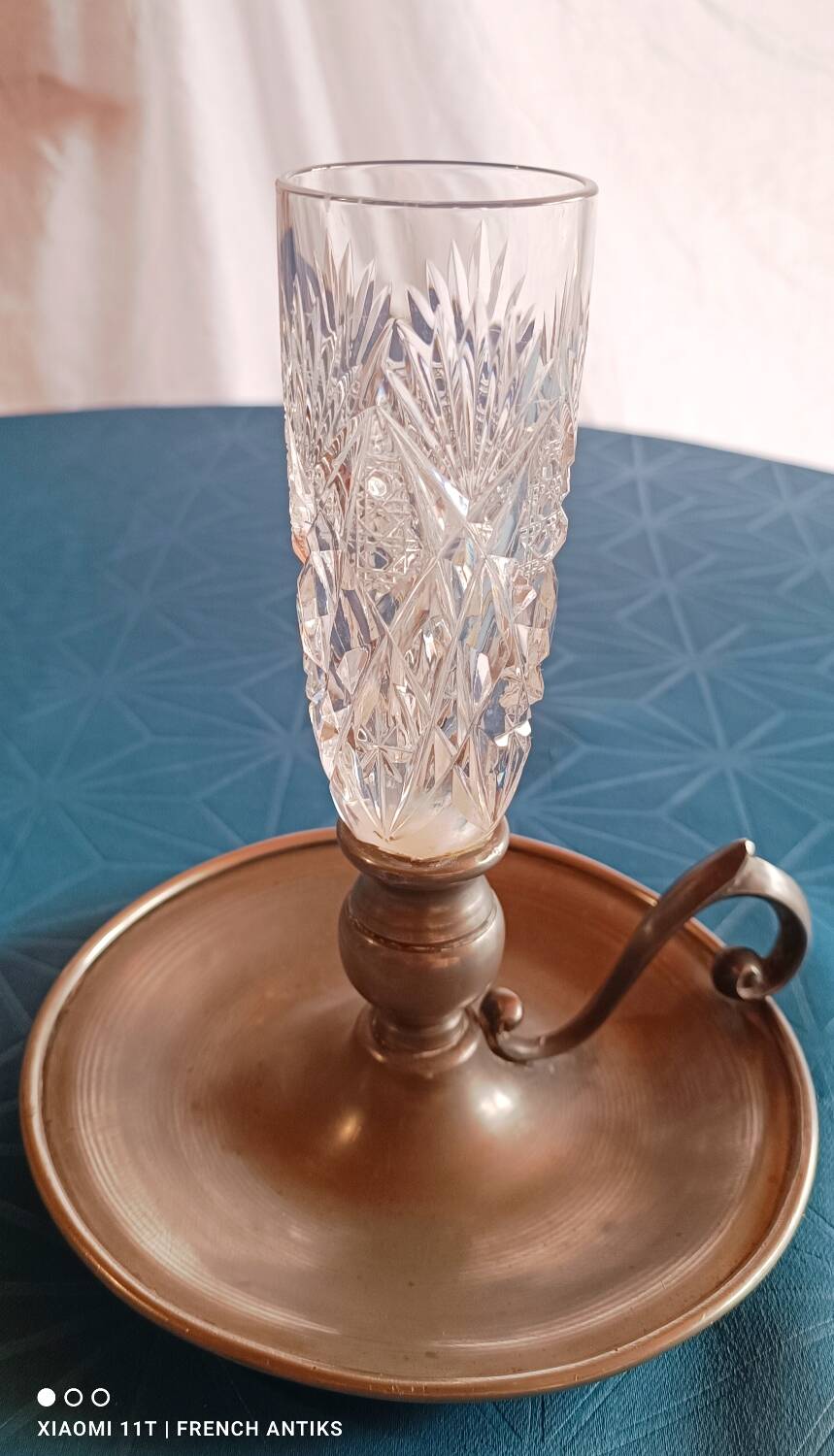 Saint Louis crystal candlestick, Florence model