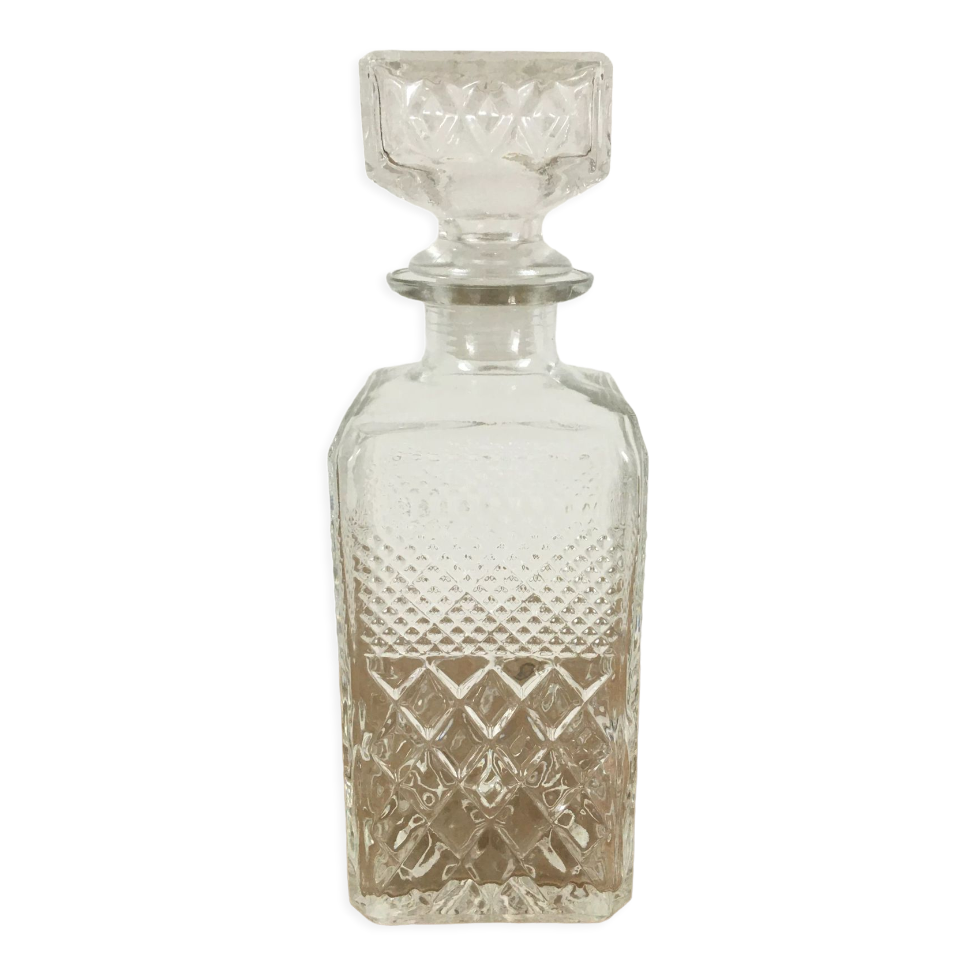 Moulded glass whisky decanter