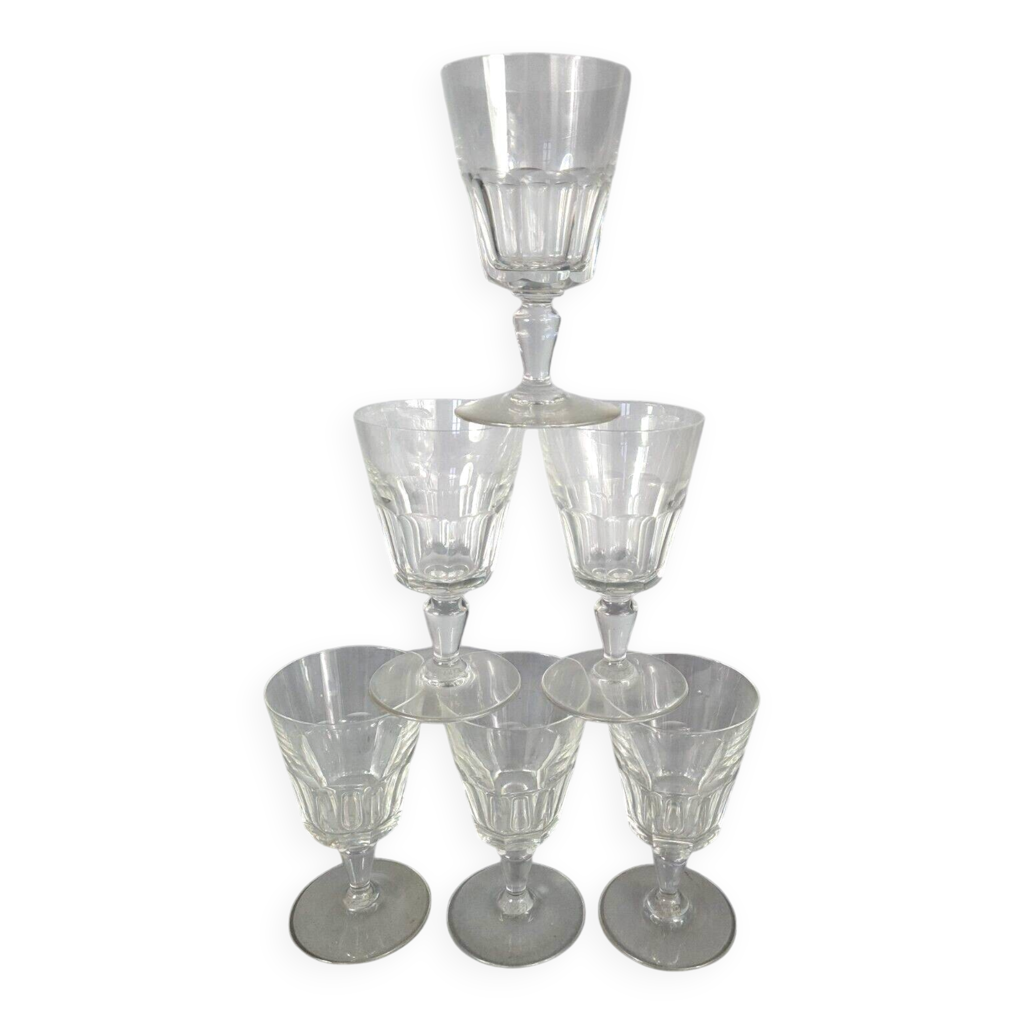 6 Baccarat crystal wine glasses in perfect condition S820