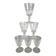 6 Baccarat crystal wine glasses in perfect condition S820