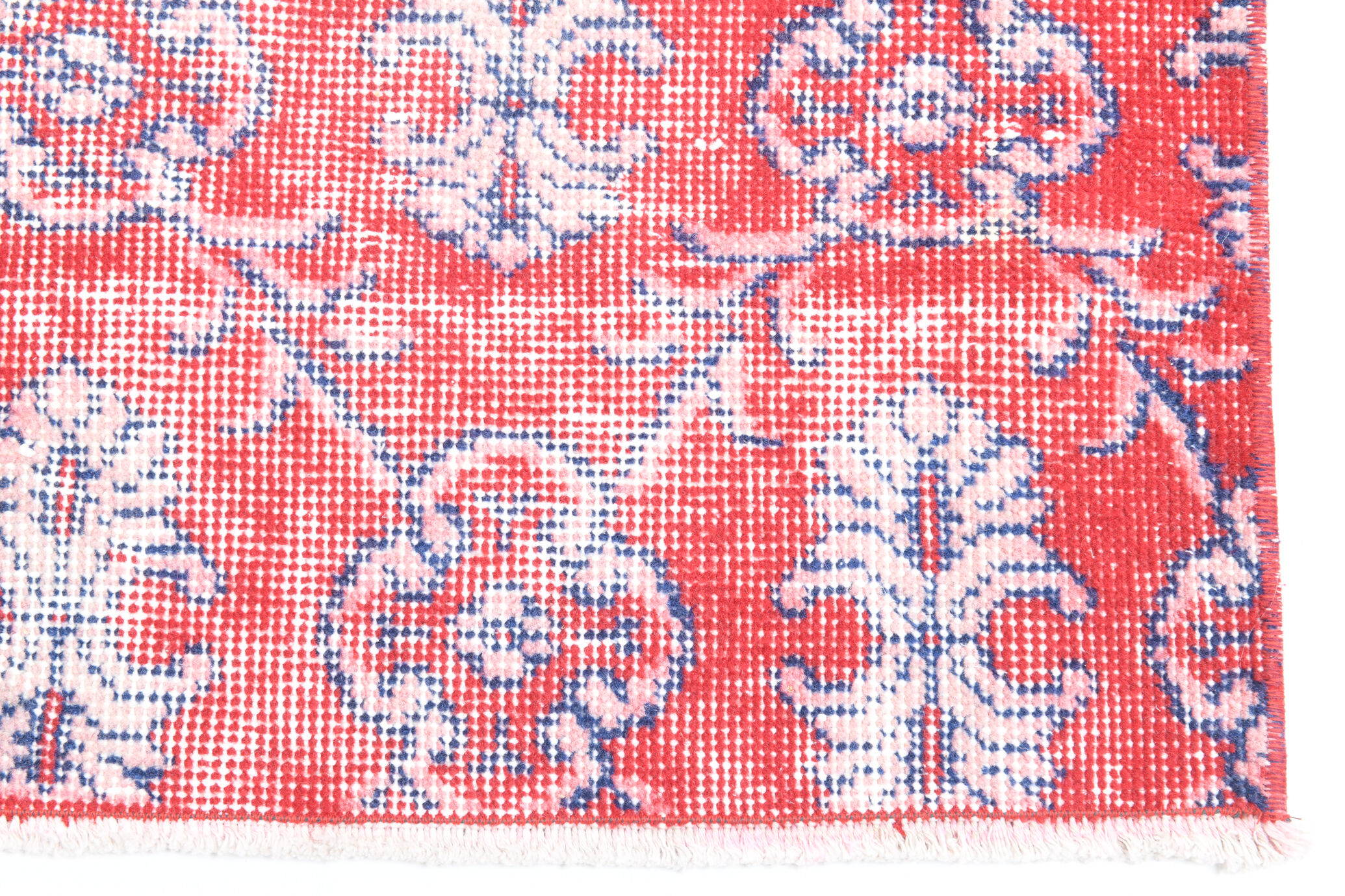 2x8 red classic vintage runner rug, 245x73cm
