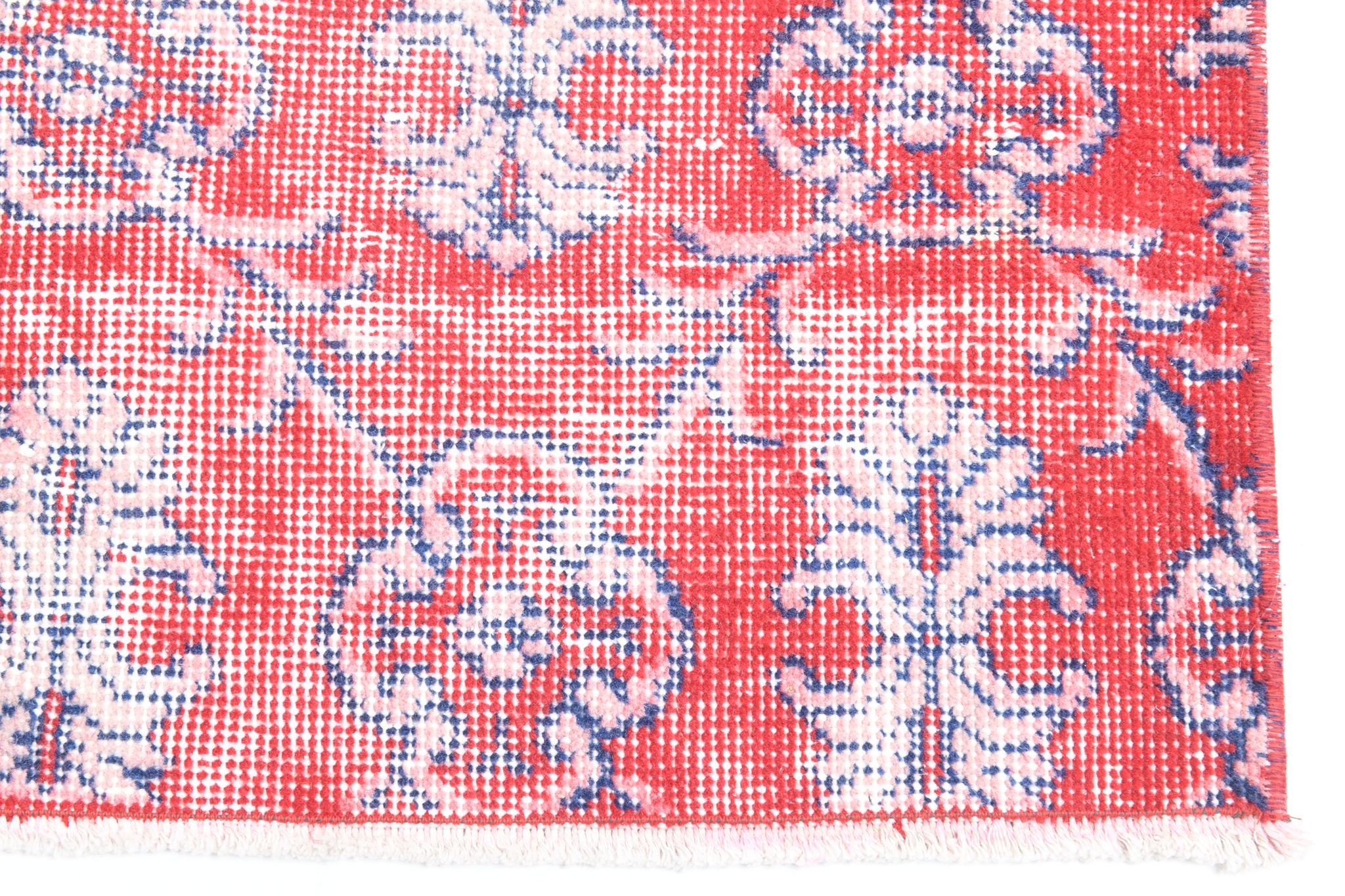 2x8 red classic vintage runner rug, 245x73cm