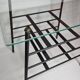 Vintage coffee table and door reviewed in glass and metal, 50s