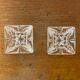 Pair of Antique Cut Arques Crystal Salt Cellars, Salt and Pepper Shakers, Vintage
